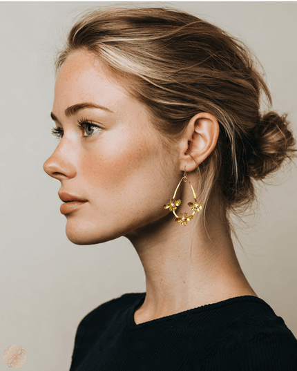 Chandelier style floral pearl drop earrings - Sundara Joon