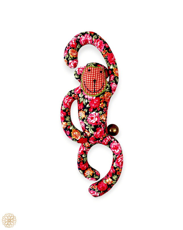 Cheeky monkey fabric door jewelry with bell - Sundara Joon