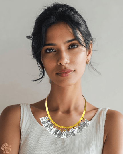 Choker necklace with colored tassels - Sundara Joon
