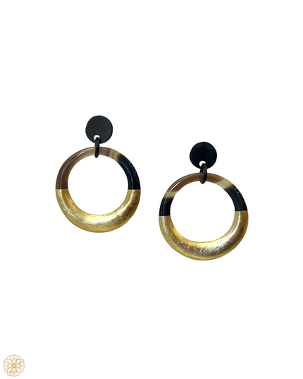 Circular drop horn earring - Sundara Joon