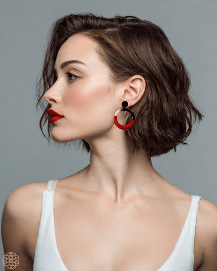 Circular drop horn earring - Sundara Joon