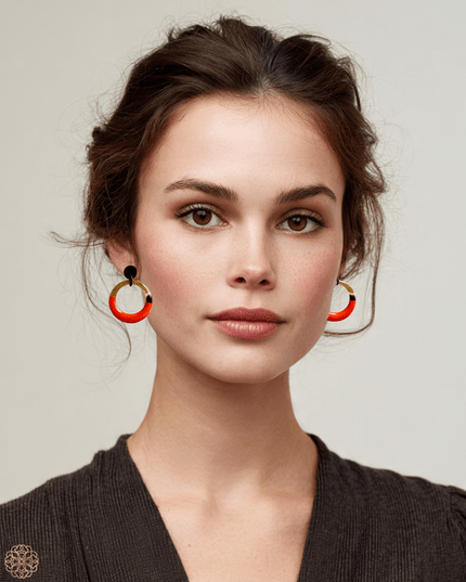 Circular drop horn earring - Sundara Joon