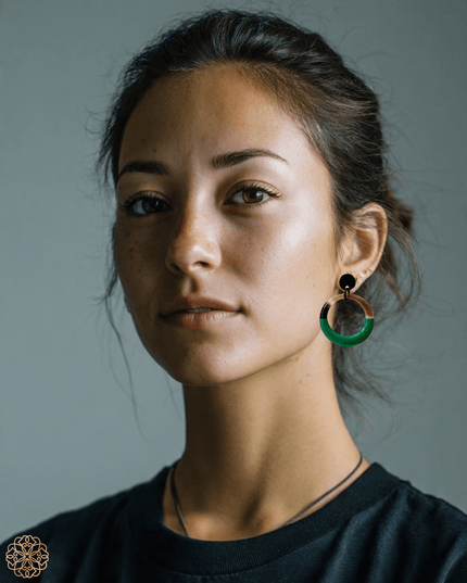 Circular drop horn earring - Sundara Joon