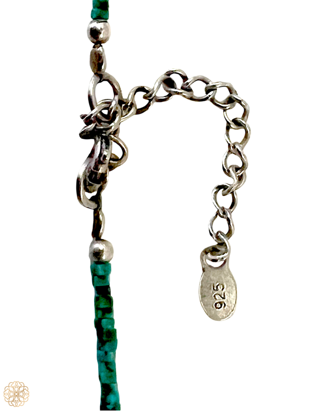 One-of-a-Kind Turquoise and Silver Beaded Necklace | Sundara Joon
