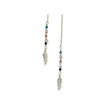 Feather chain silver earrings for a unique touch - Sundara Joon
