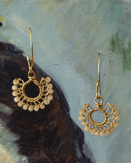 Colorful and petite beaded earrings - Sundara Joon