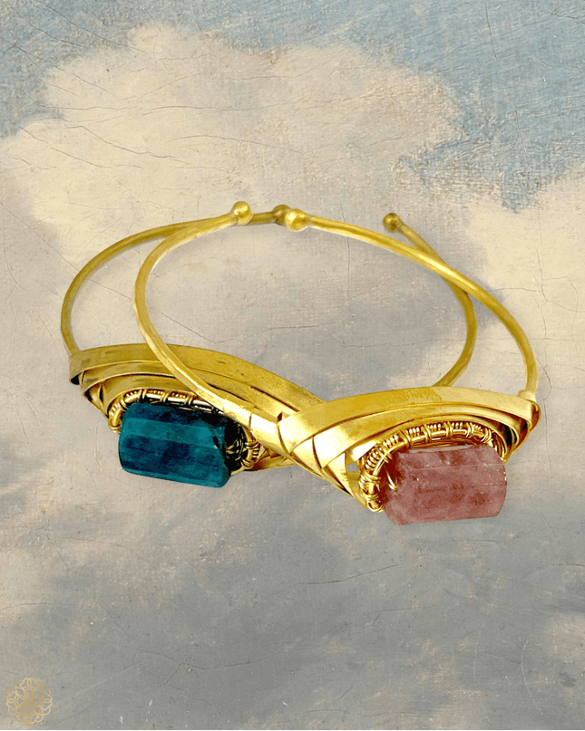 Colorful art deco inspired cuff bracelet - Sundara Joon