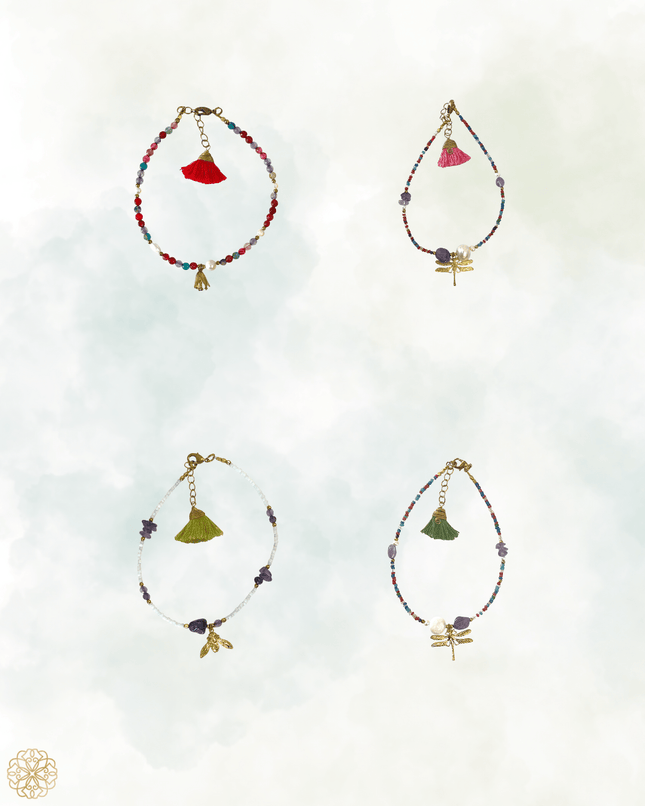 Colorful beaded anklet - Sundara Joon