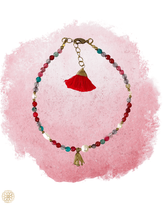 Colorful beaded anklet - Sundara Joon