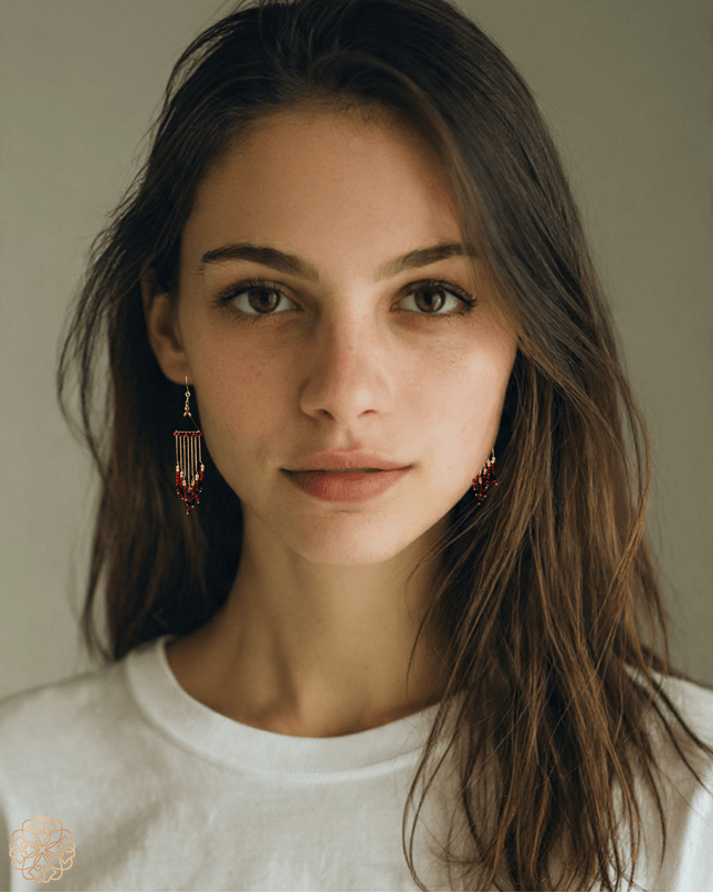 Colorful beaded earrings - Sundara Joon