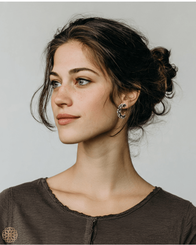 Colorful beaded hoop earrings - Sundara Joon