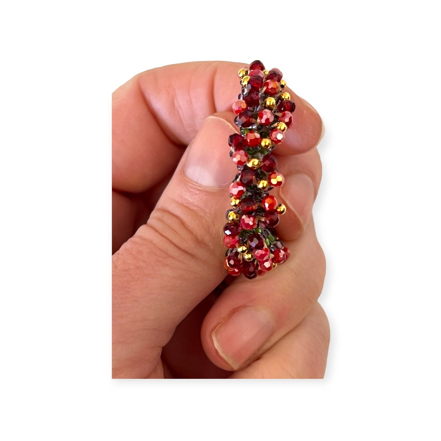 Colorful beaded hoop earrings - Sundara Joon