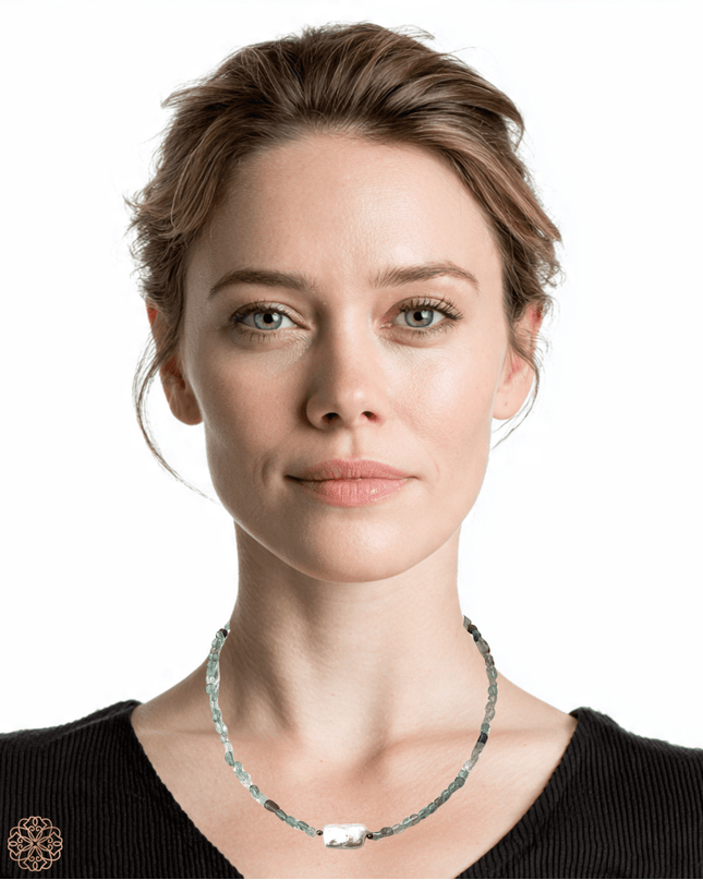 Colorful beaded necklace with pearl - Sundara Joon