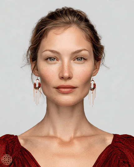 Colorful beaded waterfall earrings - Sundara Joon