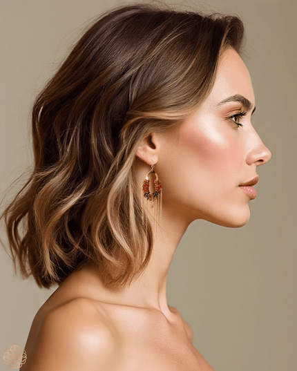 Colorful beaded waterfall earrings - Sundara Joon