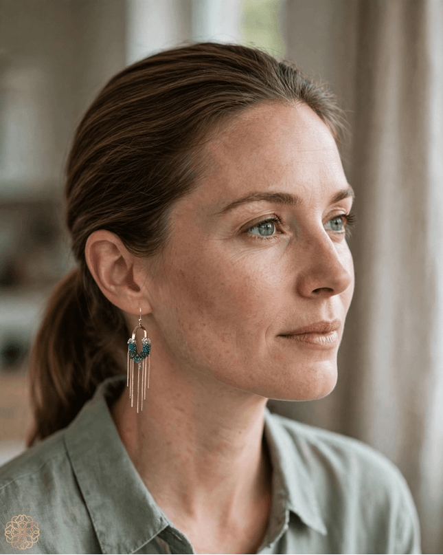 Colorful beaded waterfall earrings - Sundara Joon