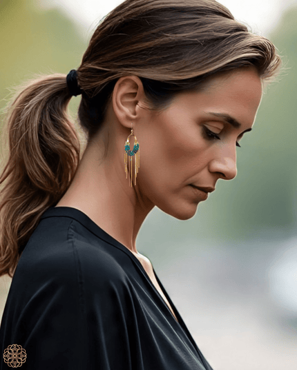 Colorful beaded waterfall earrings - Sundara Joon