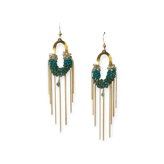 Colorful beaded waterfall earrings - Sundara Joon