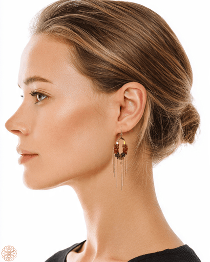 Colorful beaded waterfall earrings - Sundara Joon