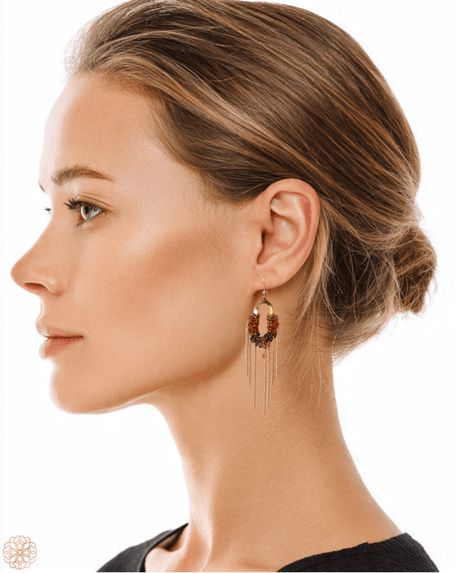 Colorful beaded waterfall earrings - Sundara Joon