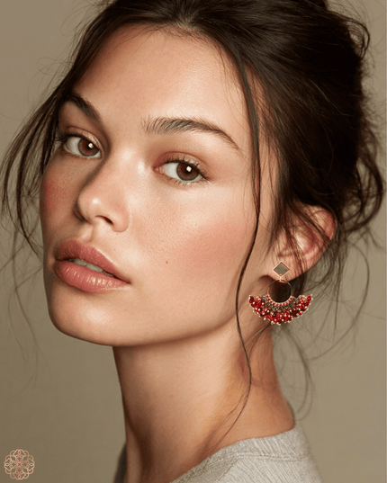 Colorful dangling beaded earrings - Sundara Joon
