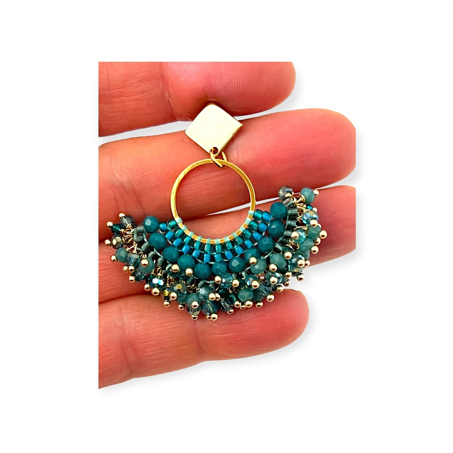 Colorful dangling beaded earrings - Sundara Joon