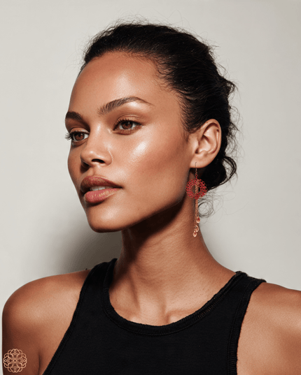 Colorful earring with suspended crystals - Sundara Joon