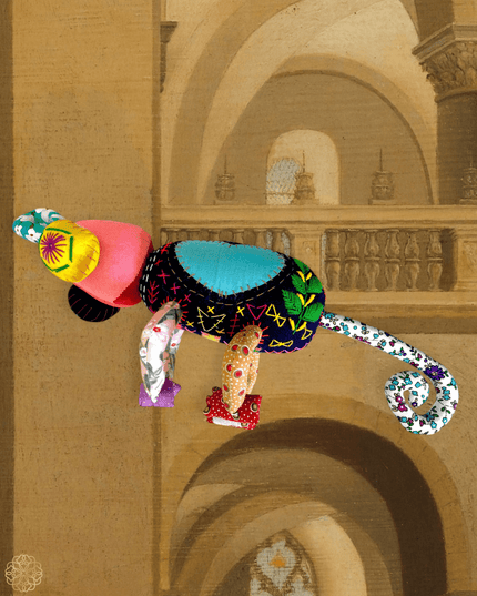 Colorful fabric chameleon - Sundara Joon