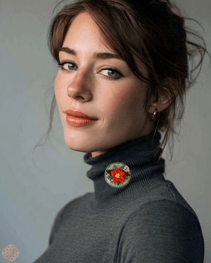 Colorful floral broach - Sundara Joon
