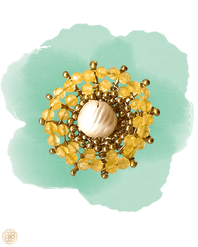 Colorful Floral Pattern Ring - Sundara Joon