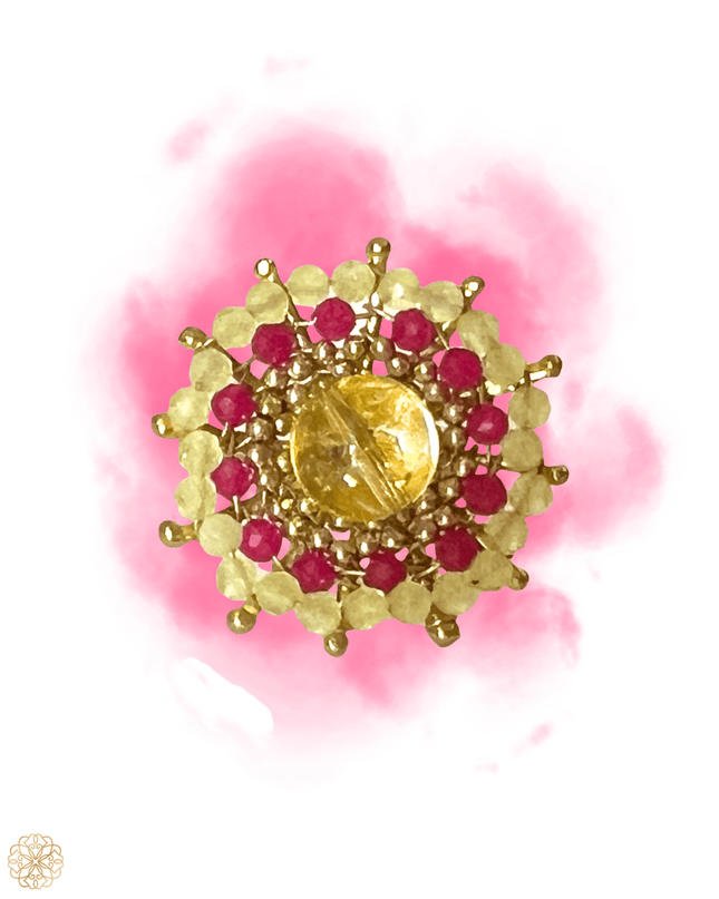 Colorful Floral Pattern Ring - Sundara Joon