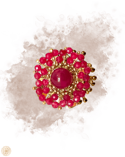 Colorful Floral Pattern Ring | One-of-a-Kind Ring | Sundara Joon