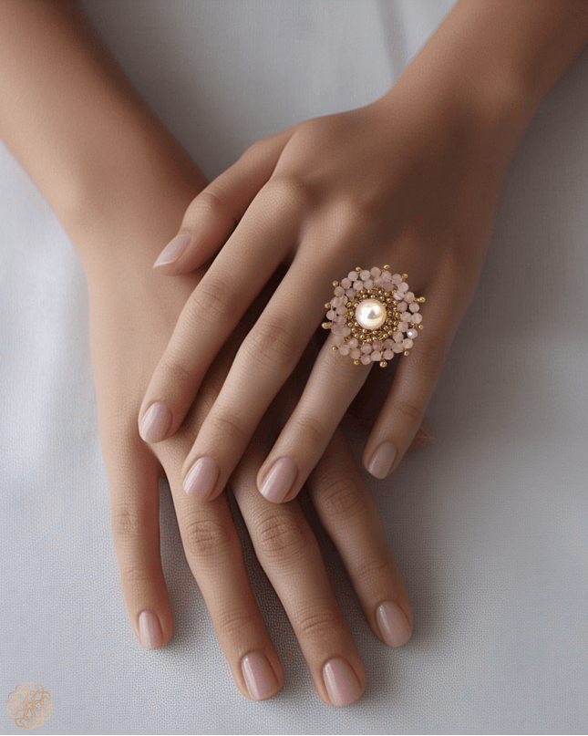 Colorful floral pattern ring - Sundara Joon