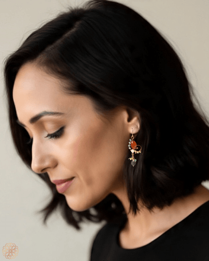 Colorful floral stone earrings - Sundara Joon