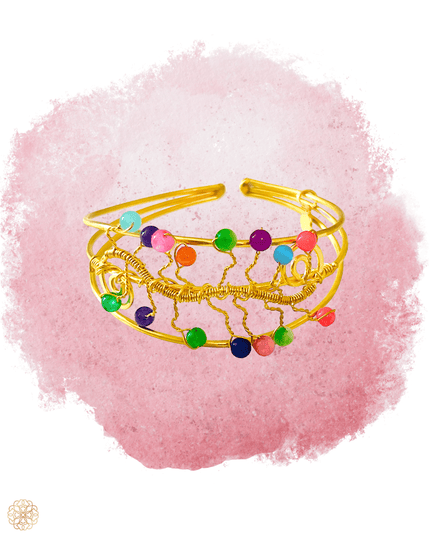 Colorful multi - colored gemstone cuff bracelet - Sundara Joon