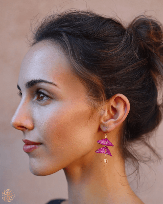 Colorful underwater pearl earrings - Sundara Joon