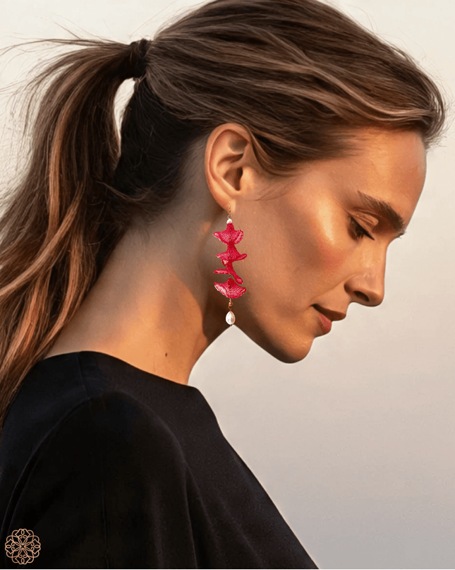 Colorful underwater pearl earrings - Sundara Joon