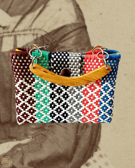 Colorful woven square handbag - Sundara Joon