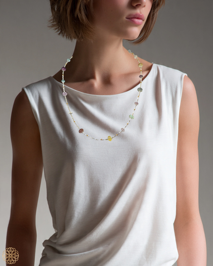 One-of-a-Kind Fluorite & Mixed Metal Necklace | Sundara Joon