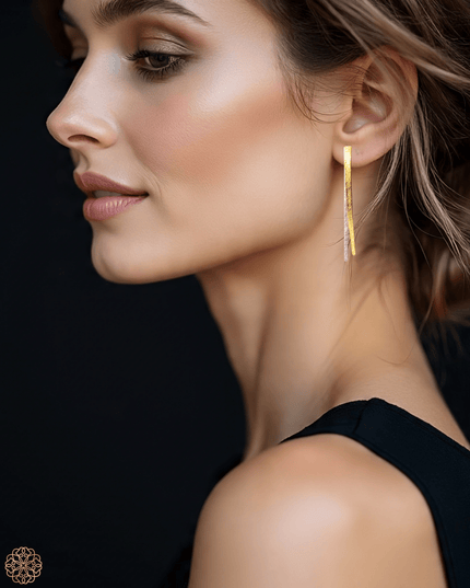 Contrasting metallic stripes earrings - Sundara Joon