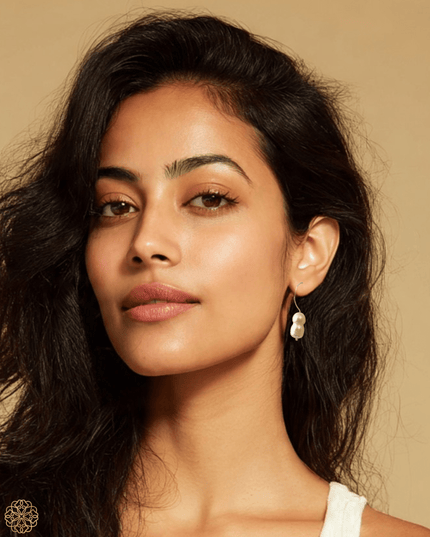 Baroque pearl silver drop earrings for chic look - Sundara Joon