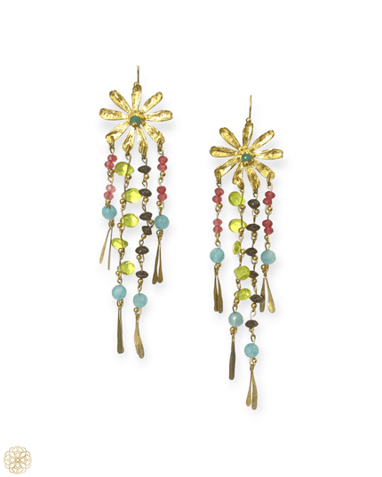 Dangling floral earrings - Sundara Joon