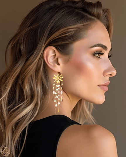 Dangling floral earrings - Sundara Joon