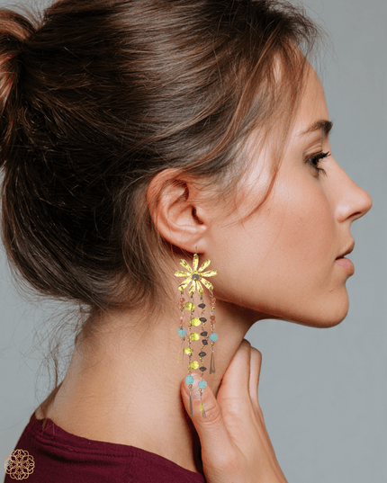 Dangling floral earrings - Sundara Joon