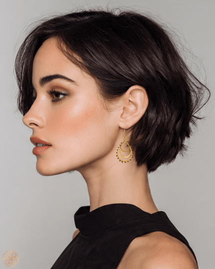 Delicate beaded tribal hoops - Sundara Joon