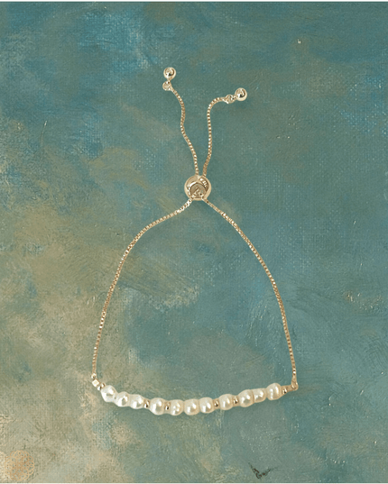 Delicate chainlink bracelet with fresh water pearls - Sundara Joon