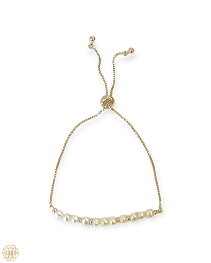 Delicate chainlink bracelet with fresh water pearls - Sundara Joon