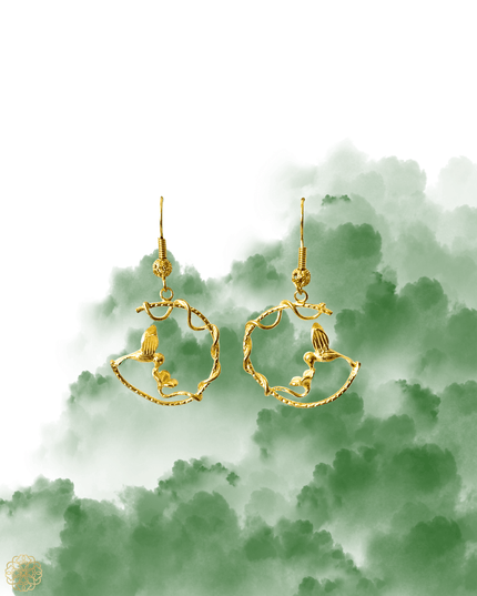 Delicate hummingbird hoop earrings - Sundara Joon