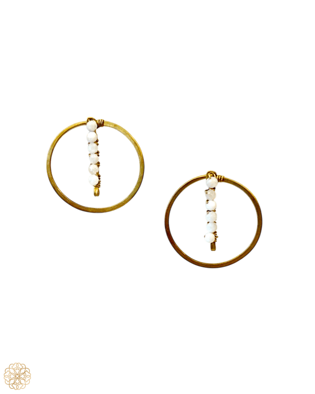 Delicate modern gemstone earrings - Sundara Joon