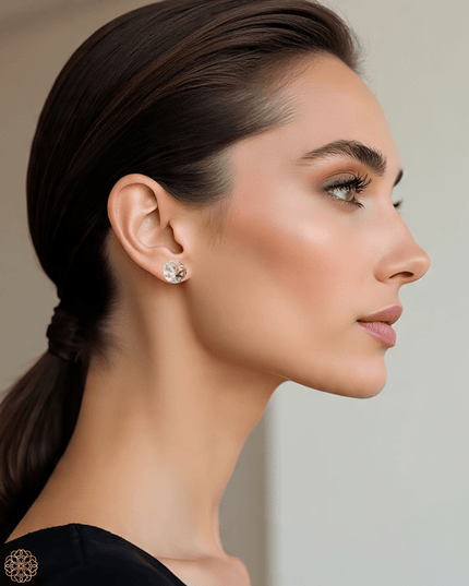 Delicate silver filigree stud earrings - Sundara Joon